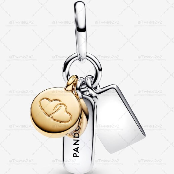 Pandora Friendship Triple Dangle Charm - Picture 2 of 6